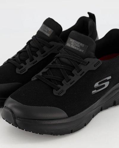 Skechers Arch Fit SR Virmical Wide Shoe Black Gr8 Gear NZ