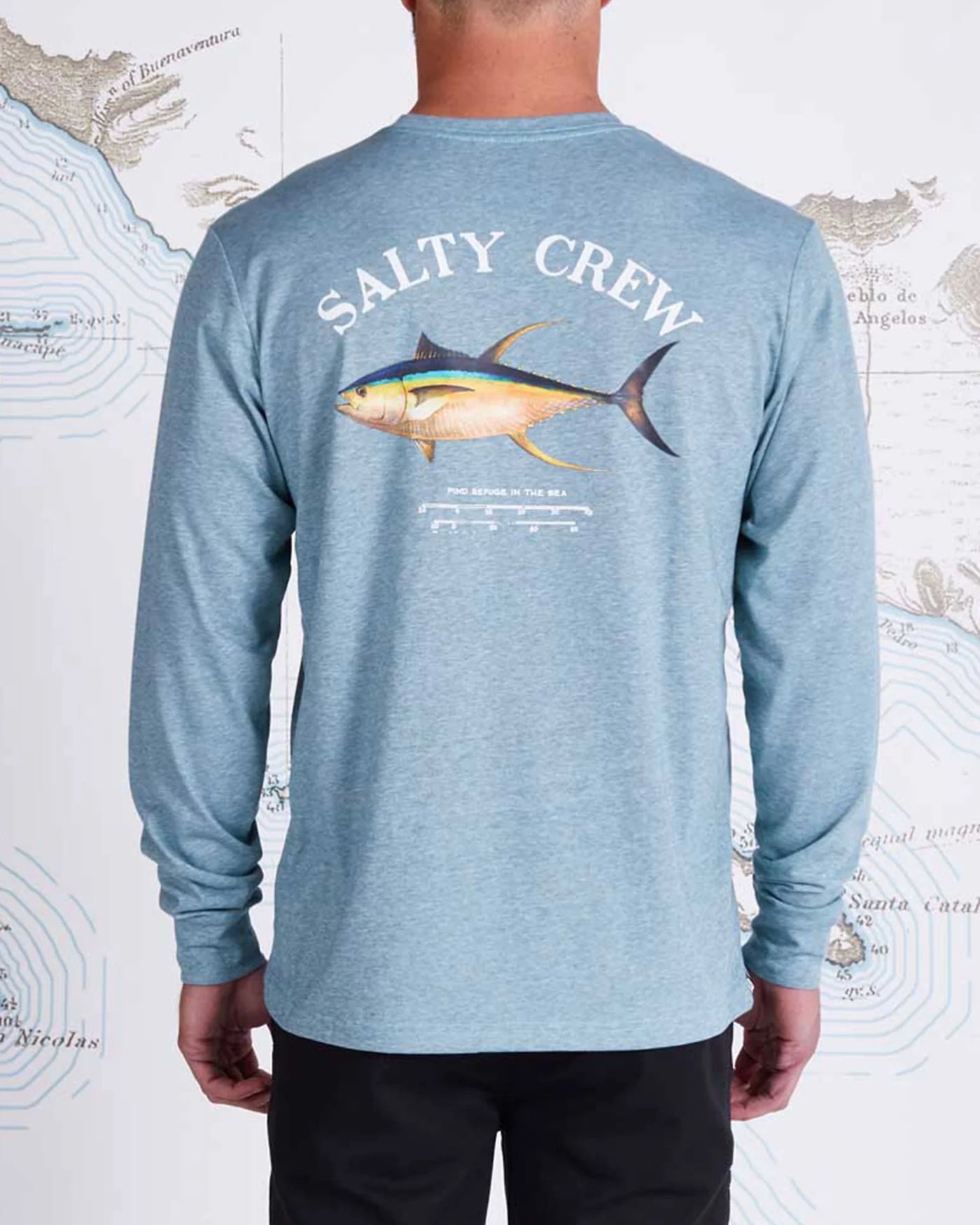 Salty Crew Ahi Mount Tech L/S Tee Teal Gr8 Gear NZ