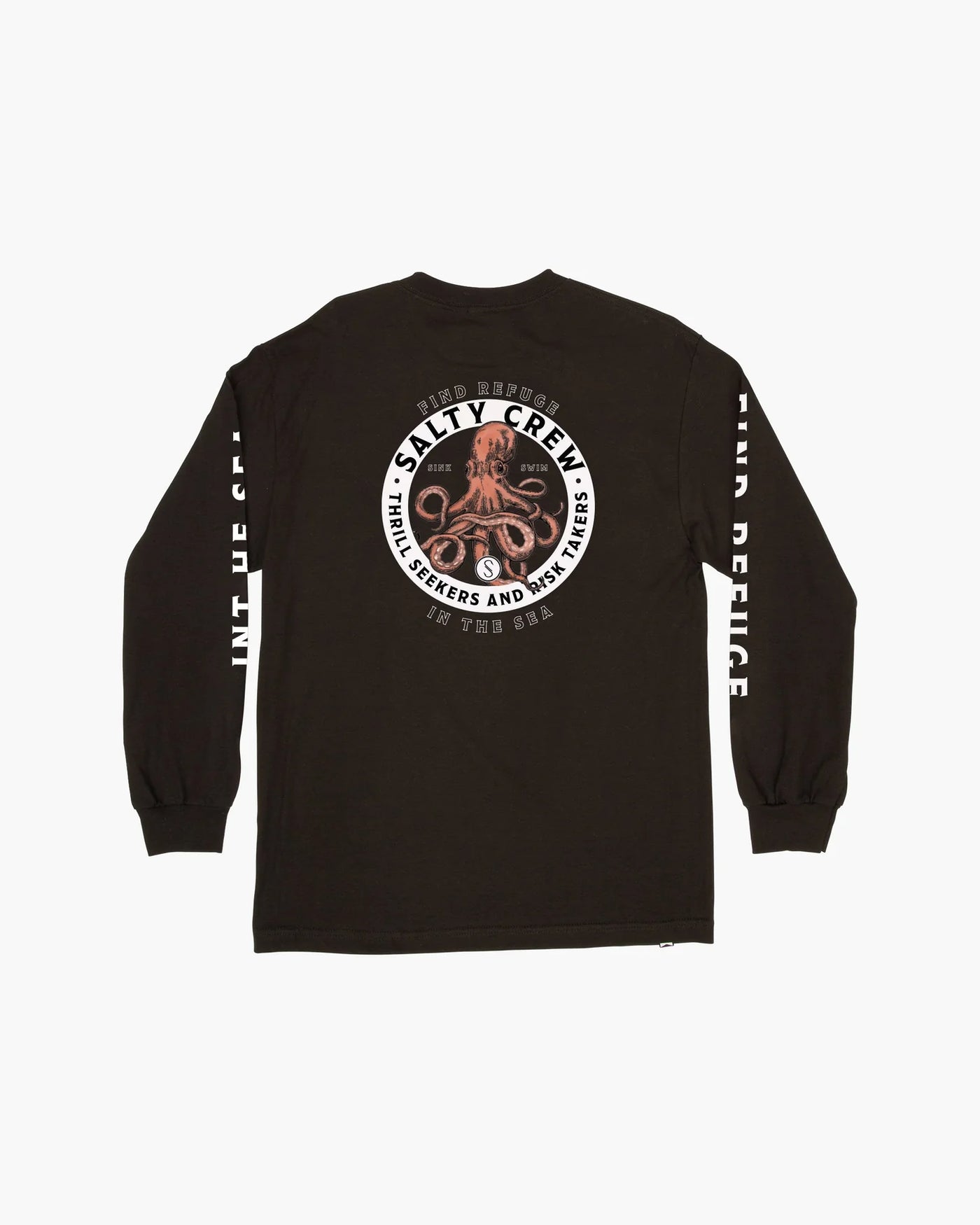 Salty Crew Deep Reach L/S Tee Black Gr8 Gear NZ