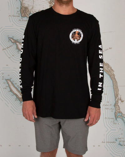 Salty Crew Deep Reach L/S Tee Black Gr8 Gear NZ