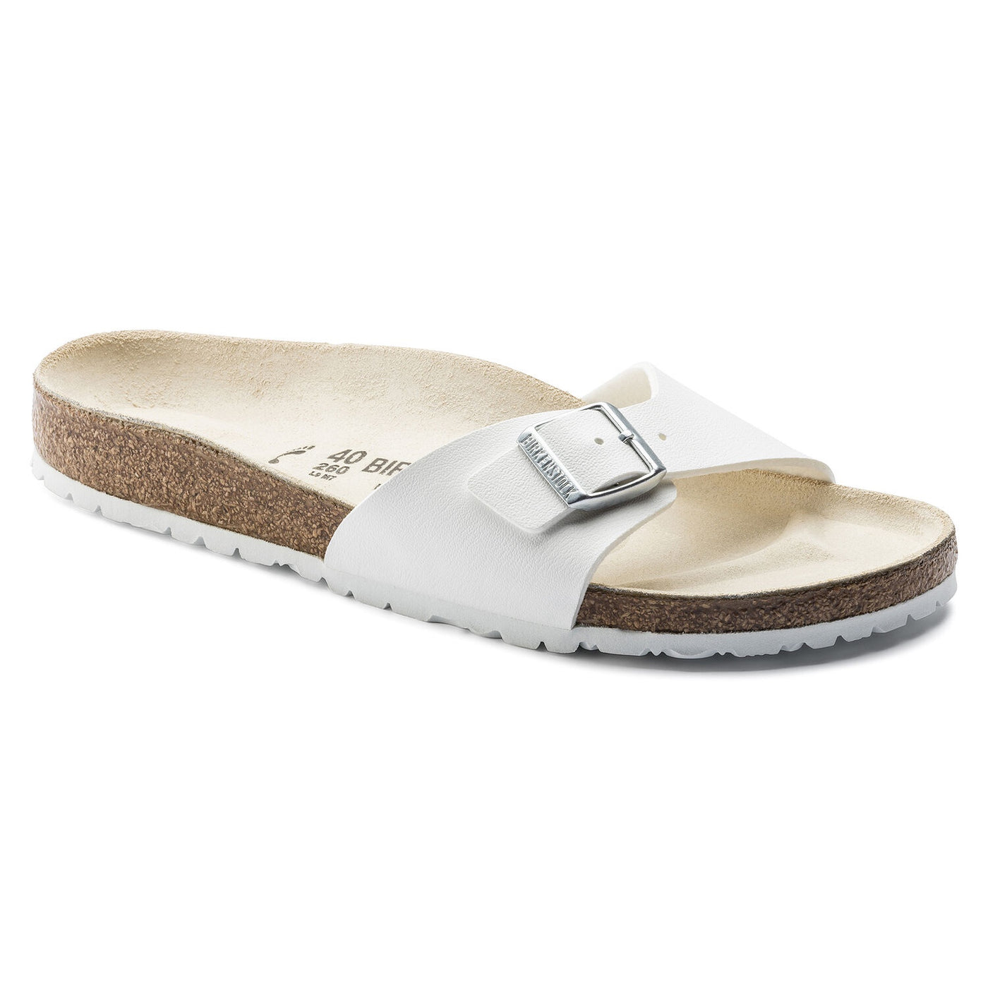 Birkenstock Madrid Birko Flor White Slide