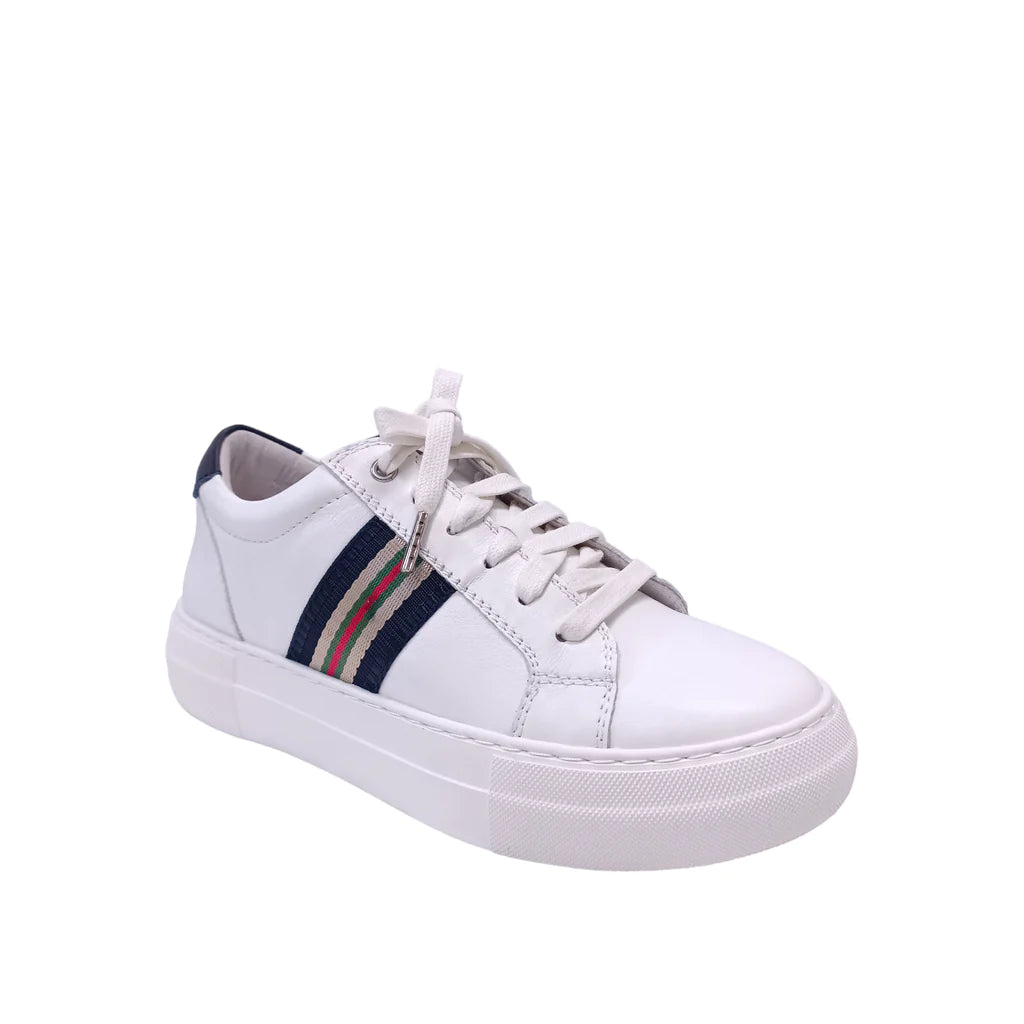 Gelato Zonk White/Navy Leather Sneaker Gr8 Gear NZ