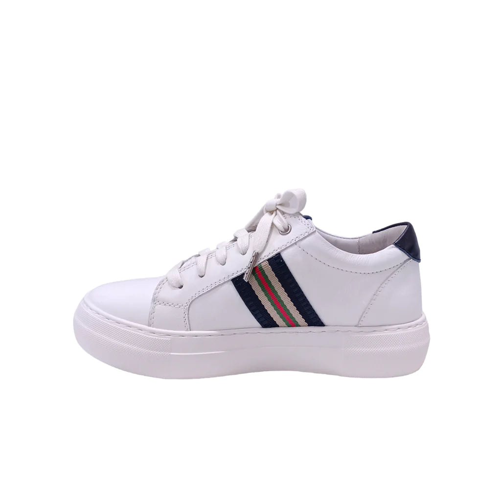 Gelato Zonk White/Navy Leather Sneaker Gr8 Gear NZ