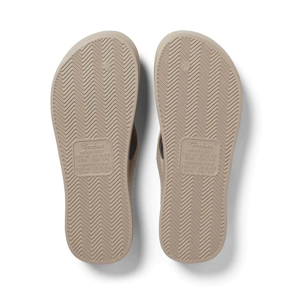 Archies Arch Support Jandals Taupe Crystal Gr8 Gear NZ