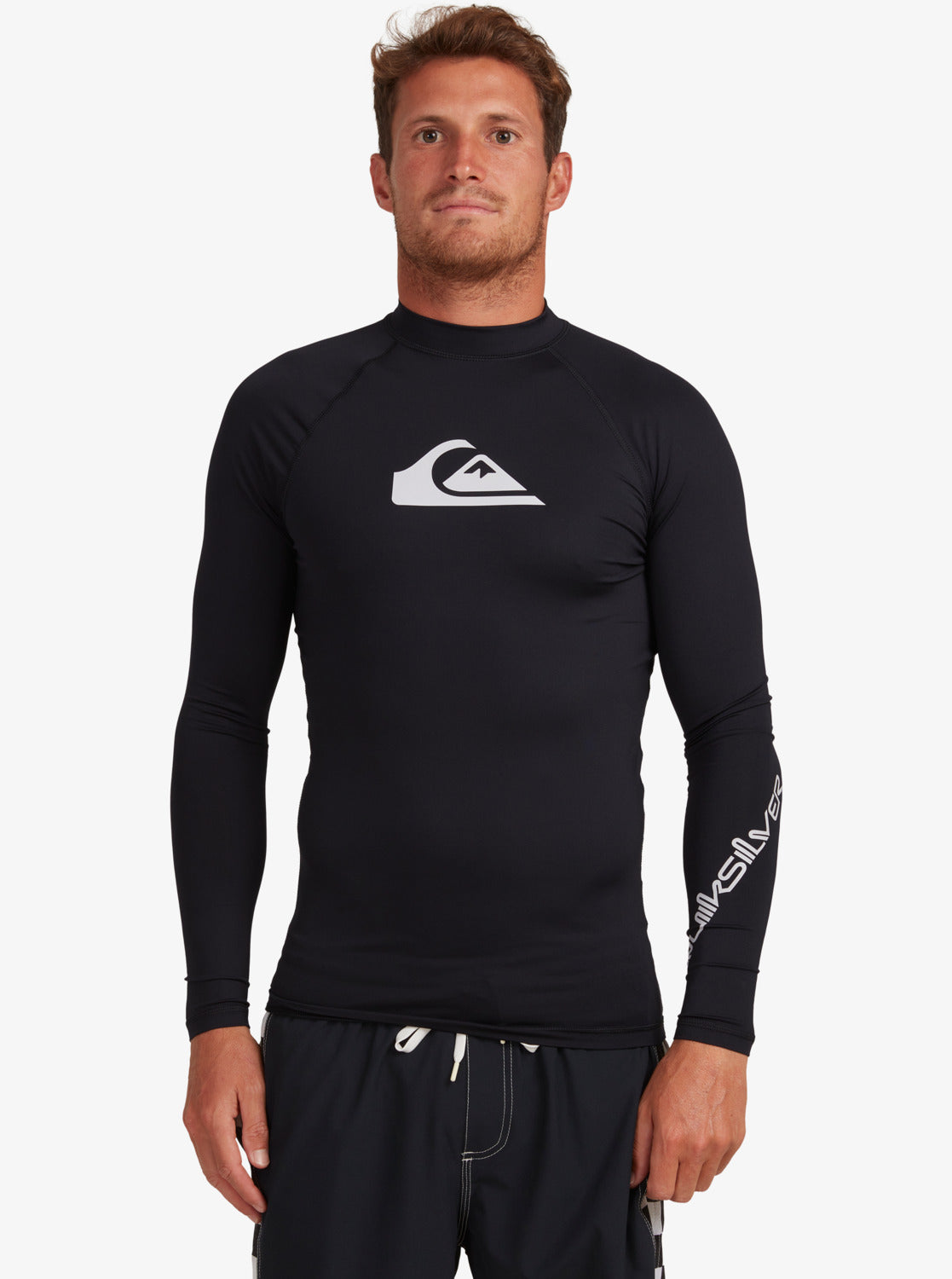 Quiksilver All Time Rash Shirt Black Long Sleeved Gr8 Gear NZ