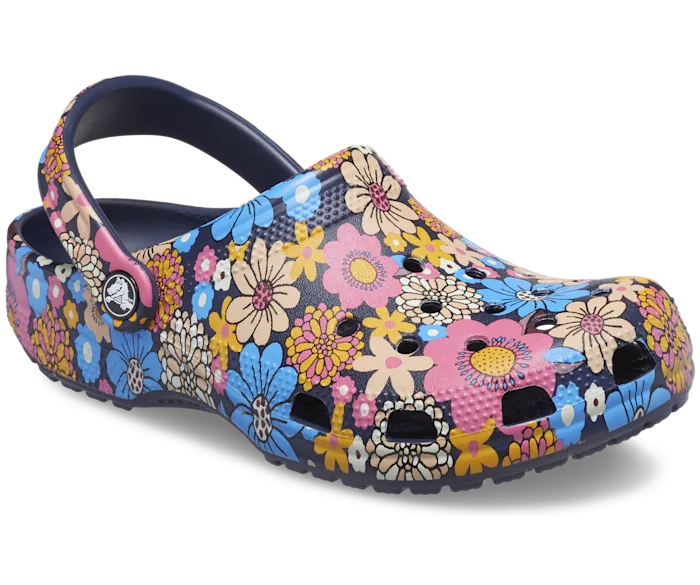 Crocs Classic Retro Floral Clog Navy/Multi Gr8 Gear NZ