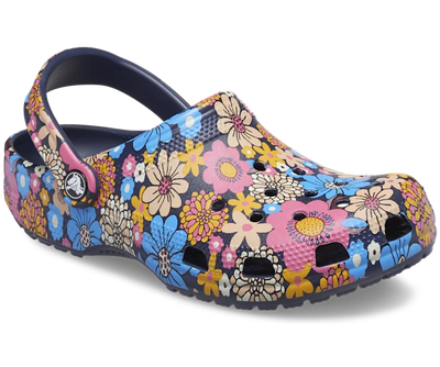 Crocs Classic Retro Floral Clog Navy/Multi Gr8 Gear NZ