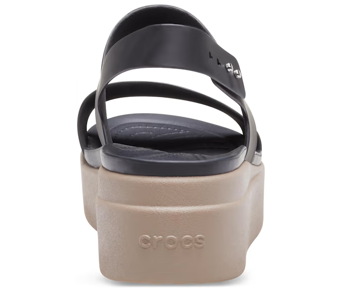 Crocs Brooklyn Low Wedge Sandal Black/Mushroom Gr8 Gear NZ