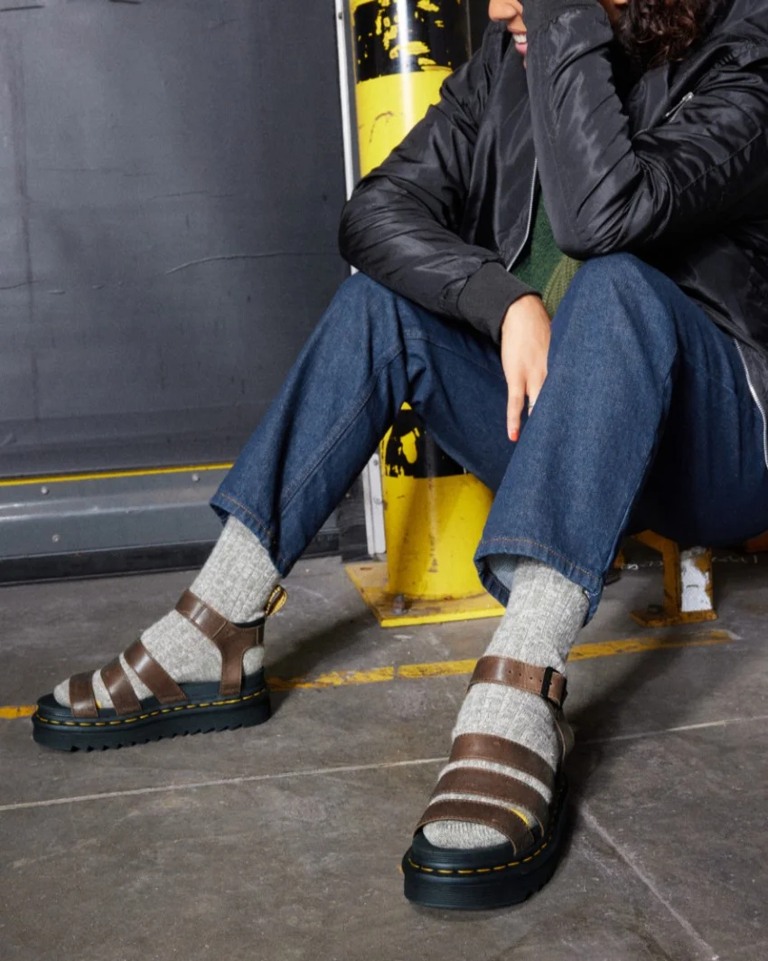 Dr Martens Blaire Strap Dark Brown Sandal – GR8 Gear - Main Image