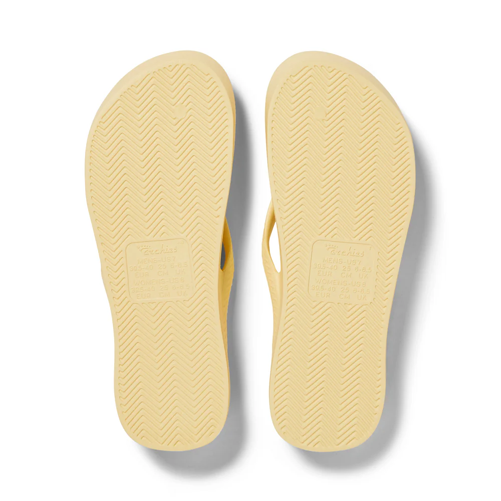 Achies Arch upport Jandals Lemon Gr8 Gear NZ