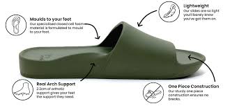 Archies Arch Support Slide Khaki Gr8 Gear NZ