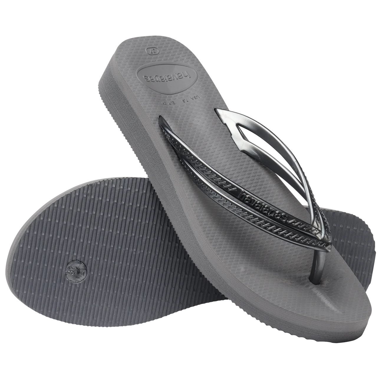 Havaianas Wedges Steel Grey Platform Jandals GR8 Gear