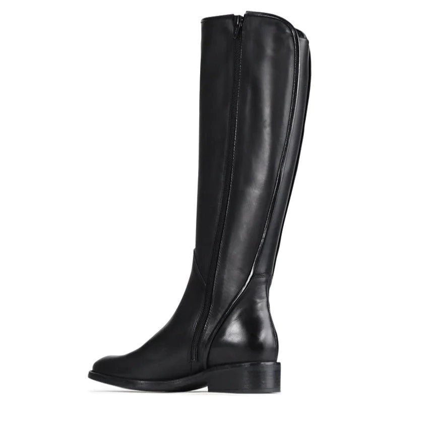 EOS Seattle Long Leather Boot Black Gr8 Gear NZ