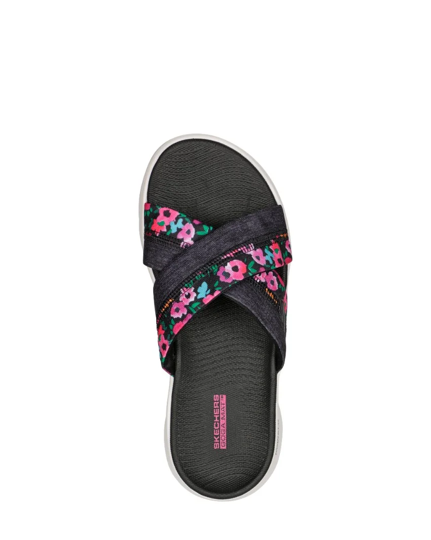 Go Walk Flex Slide Blossoms Black Multi Gr8 Gear NZ