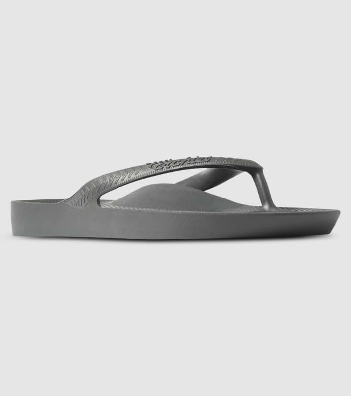 Archies Arch Support Jandals  Charcoal Gr8 Gear NZ