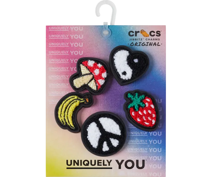 Crocs Jibbitz Peace and Love Tufted Patch 5 Pack Gr8 Gear NZ