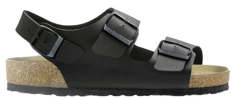 Neckermann N2799 Black Leather 3 Strap Sandal