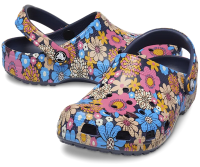 Crocs Classic Retro Floral Clog Navy/Multi Gr8 Gear NZ