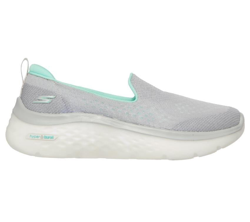 Skechers Womens Go Walk Hyper Burst Luna Mars Grey/Aqua