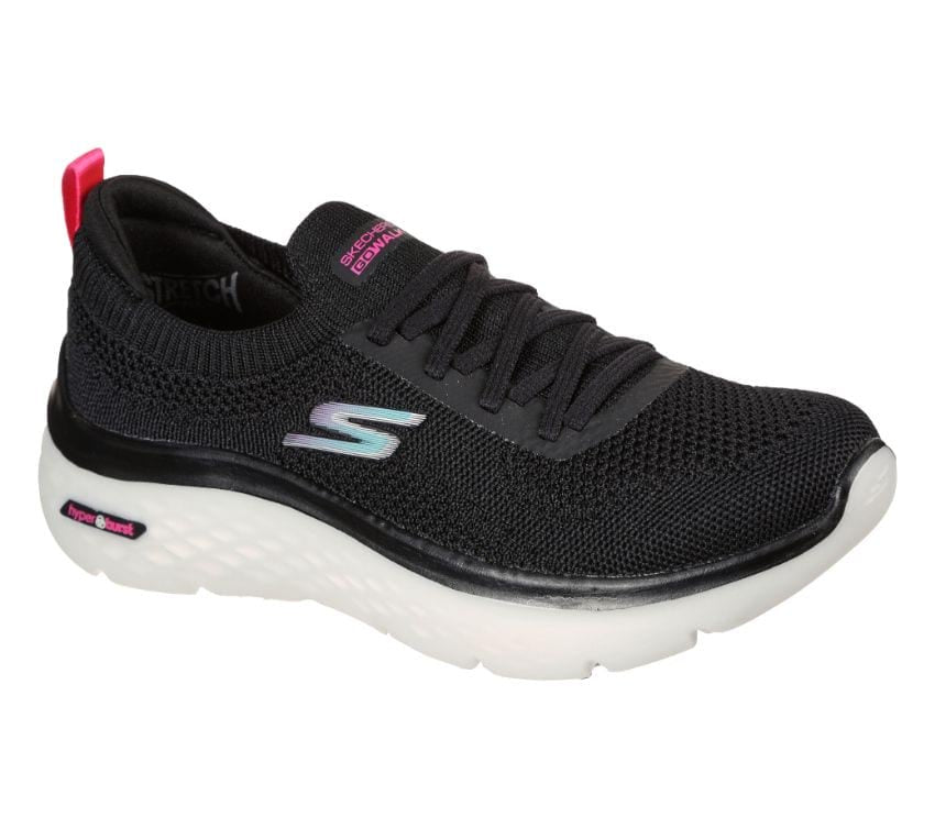 Skechers Womens Go Walk Hyper Burst Moon Walk Black/Multi