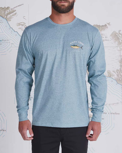 Salty Crew Ahi Mount Tech L/S Tee Teal Gr8 Gear NZ