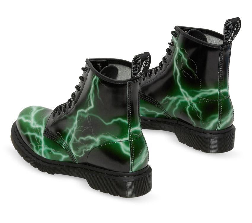 Dr Martens 1460 Flash 8 Eye Black/Green Boot