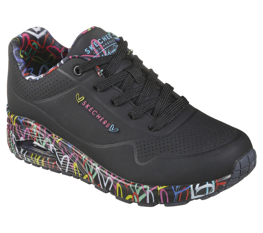 Skechers Uno Woman's Loving Love Black/Black