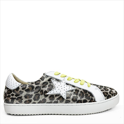 Alfie & Evie Valdo Champagne Leopard Sneaker