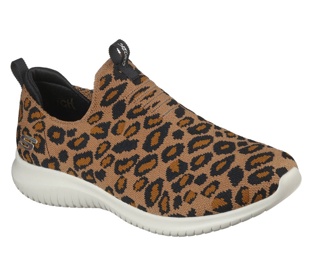 Skechers Womens Ultra Flex Wild Expedition Leopard