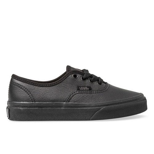 Vans Leather Authentic Shoe Black Kids