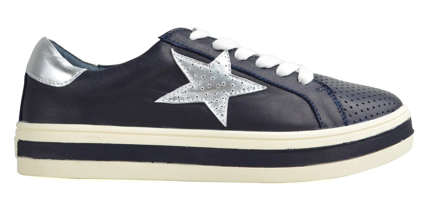 Alfie & Evie Pixie Leather Deep Ocean Sneaker