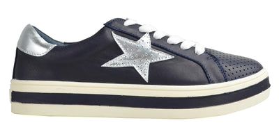 Alfie & Evie Pixie Leather Deep Ocean Sneaker