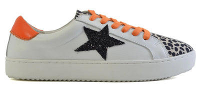 Alfie & Evie Valdo Brown Animal/White Sneaker