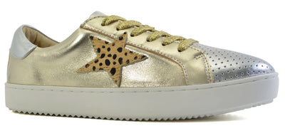 Alfie & Evie Valdo Gold/Silver Sneaker