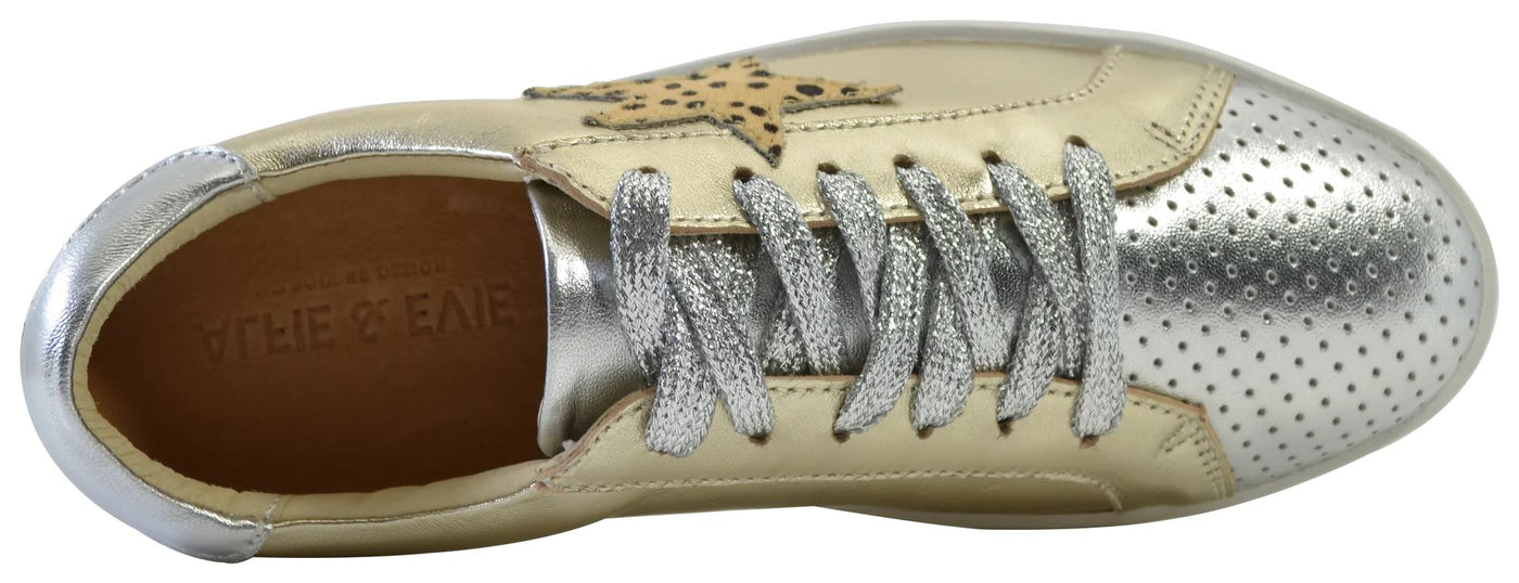 Alfie & Evie Valdo Gold/Silver Sneaker