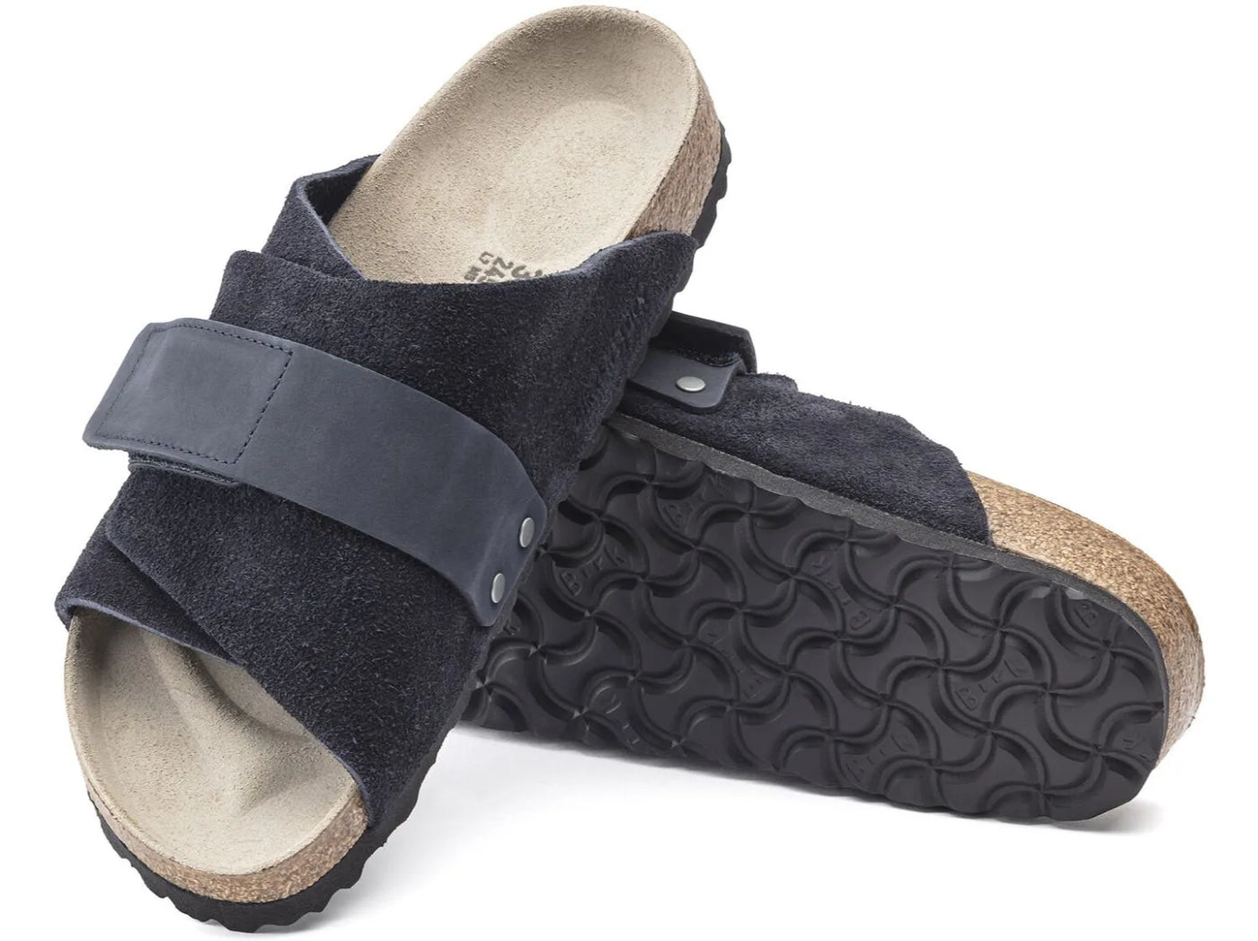 Birkenstock Kyoto Soft Suede & Nubuck Midnight Slide Gr8 Gear NZ