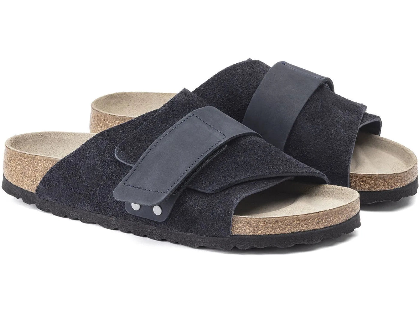 Birkenstock Kyoto Soft Suede & Nubuck Midnight Slide Gr8 Gear NZ