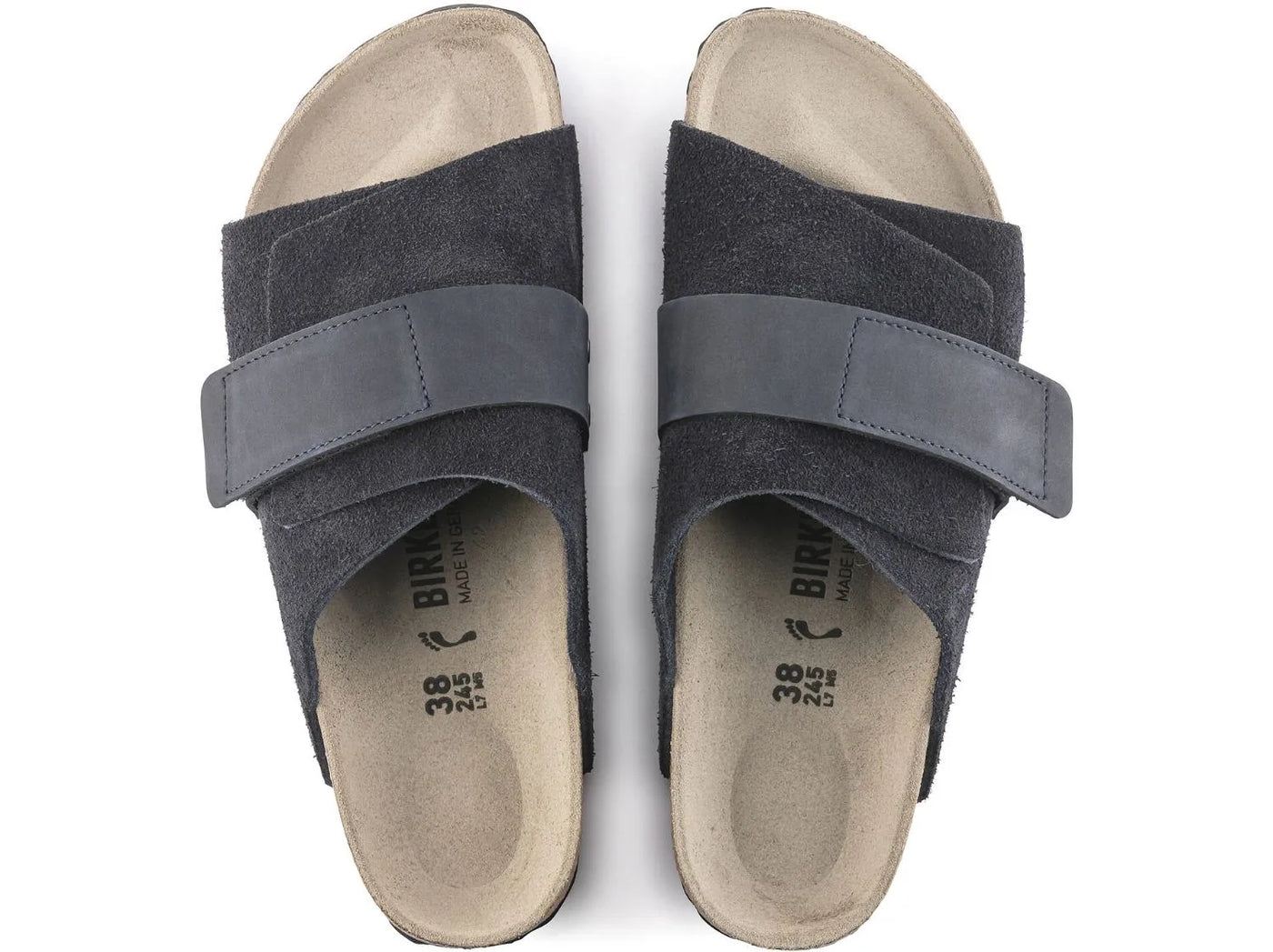 Birkenstock Kyoto Soft Suede & Nubuck Midnight Slide Gr8 Gear NZ