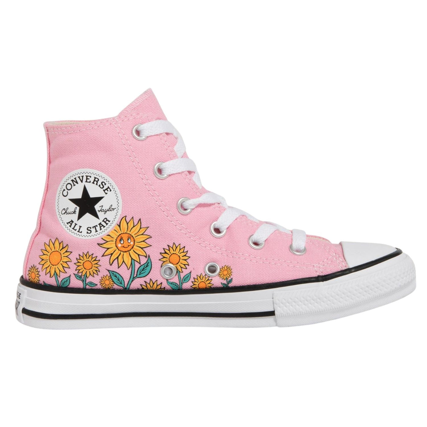 Converse Chuck Taylor Kids High Tops Sunflowers/Pink Gr8 Gear NZ