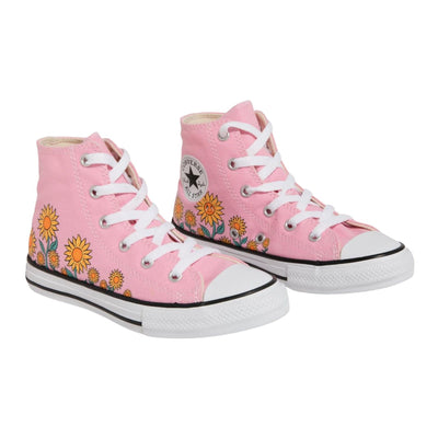 Converse Chuck Taylor Kids High Tops Sunflowers/Pink Gr8 Gear NZ