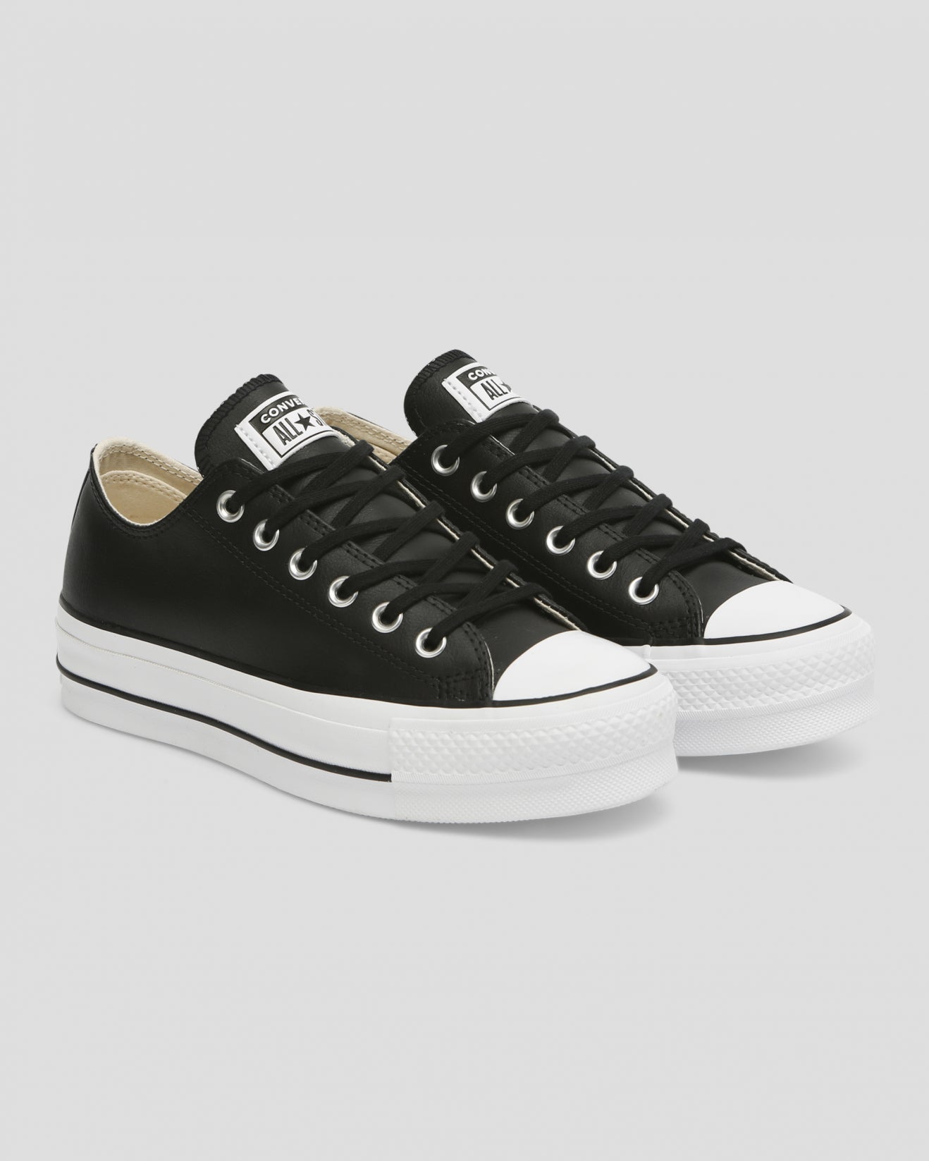 Converse Chuck Taylor Lift Platform Low Leather Black