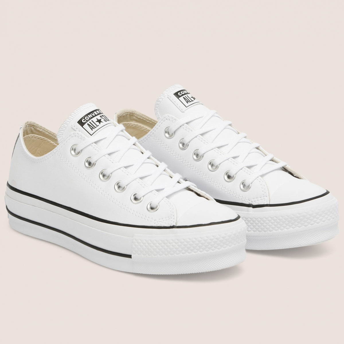 Converse Chuck Taylor Lift Platform Low Leather White