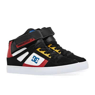 DC Pure High Top Kids Black/White/Red