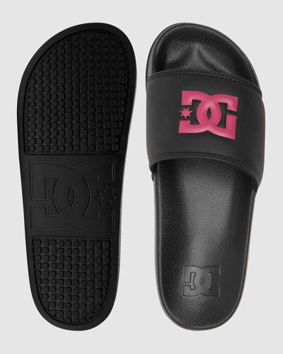 DC Slides Black/Crazy Pink