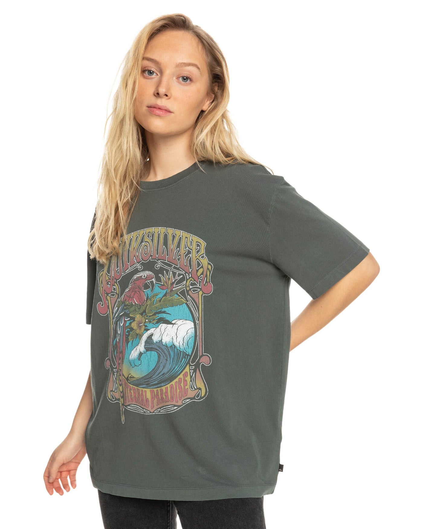 Quiksilver Extra Boyfriend Tee Dark Shadow