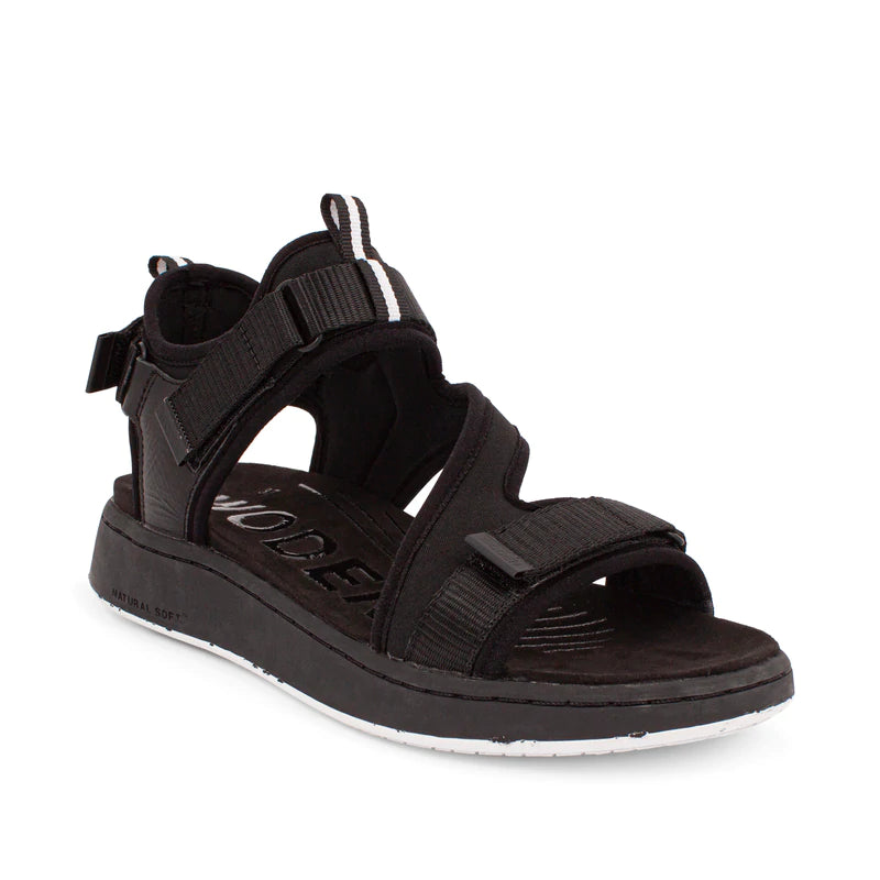 Woden Emilie Black Sandal.