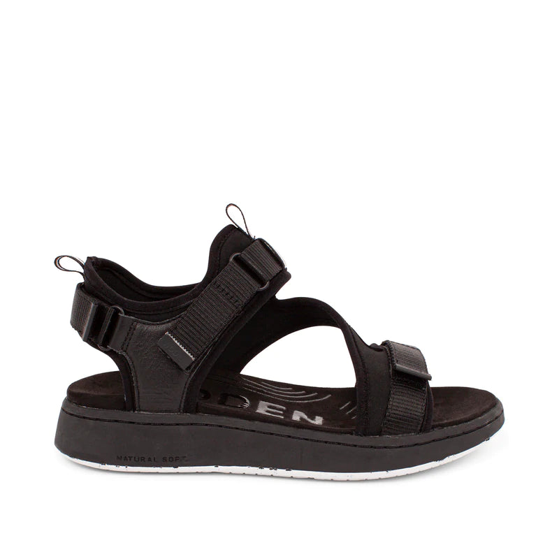 Woden Emilie Black Sandal.