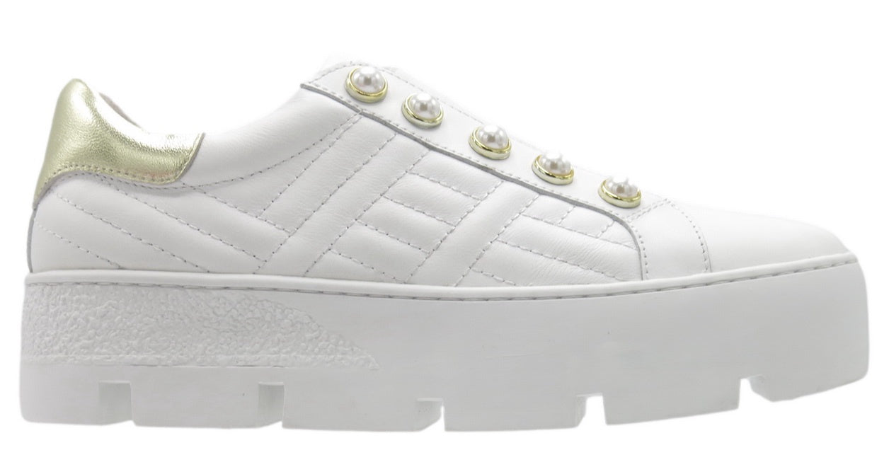 Gelato Hattie Platform White Leather Sneaker Gr8 Gear NZ