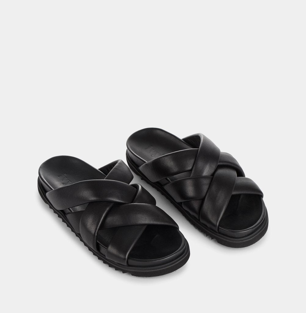 Ivylee Josie Black Leather Slide