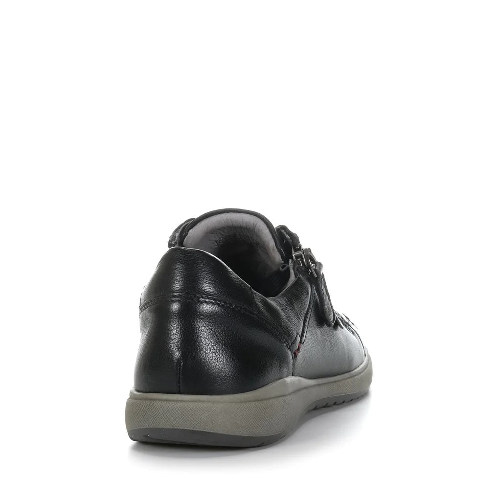Josef Seibel Caren 12 Black Leather Sneaker